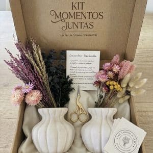 Kit DIY de jarrón con flores preservadas, idea de regalo original para el día de la madre